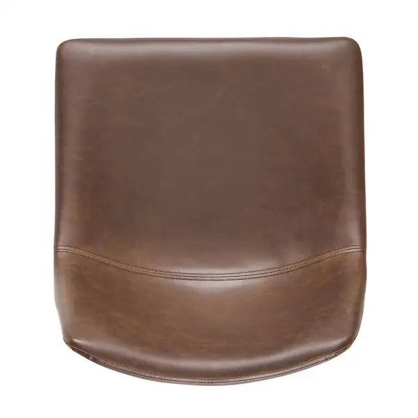 Cedric Vintage Brown Faux Leather Bar Stools (Set of 2) - 30" Tall - Minihomy