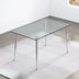 Grey Dining Set: 51" Glass Table & 4 Chairs - Modern Kitchen Furniture - Minihomy