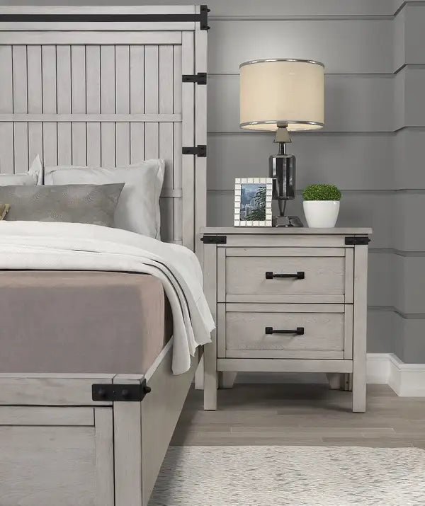 Bridgevine Home Alexandria Nightstand - Mountain Mist Finish - Minihomy