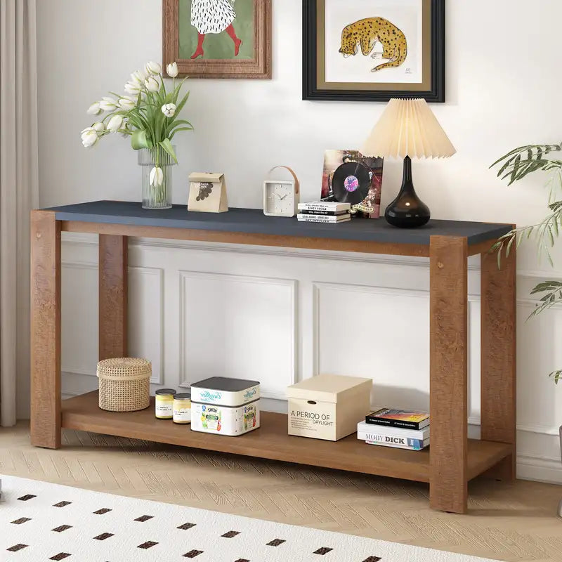 Minimalist Console Table with Shelf: Entryway, Living Room, Hallway