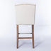 Beige Upholstered Wingback Bar Stools Set of 2 with Nailhead Trim & Tufted Back - 27" Seat Height - Minihomy