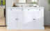 Kitchen Sideboard Buffet Cabinet with 2 Drawers & 4 Doors - White Storage for Dining Room, Living Room - Minihomy