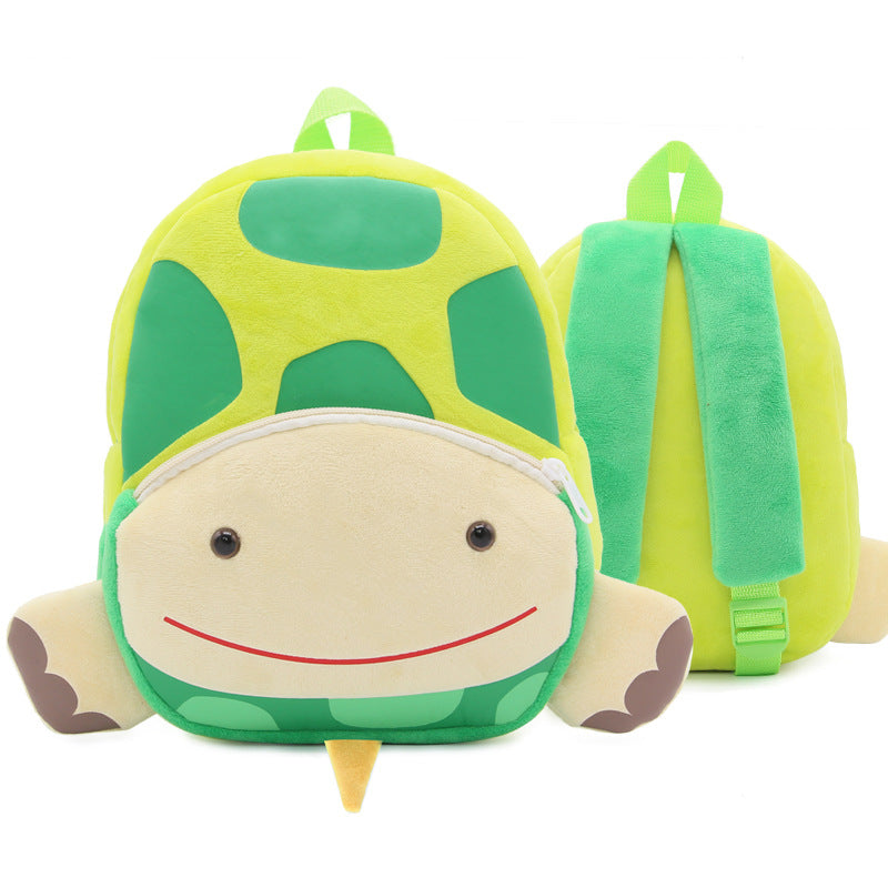 Cute Zoo Children's Schoolbag Backpack Plush Animal Turtle - Minihomy