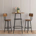 Bar Table Set with 2 Backrest Bar Stools & Partition - Minihomy