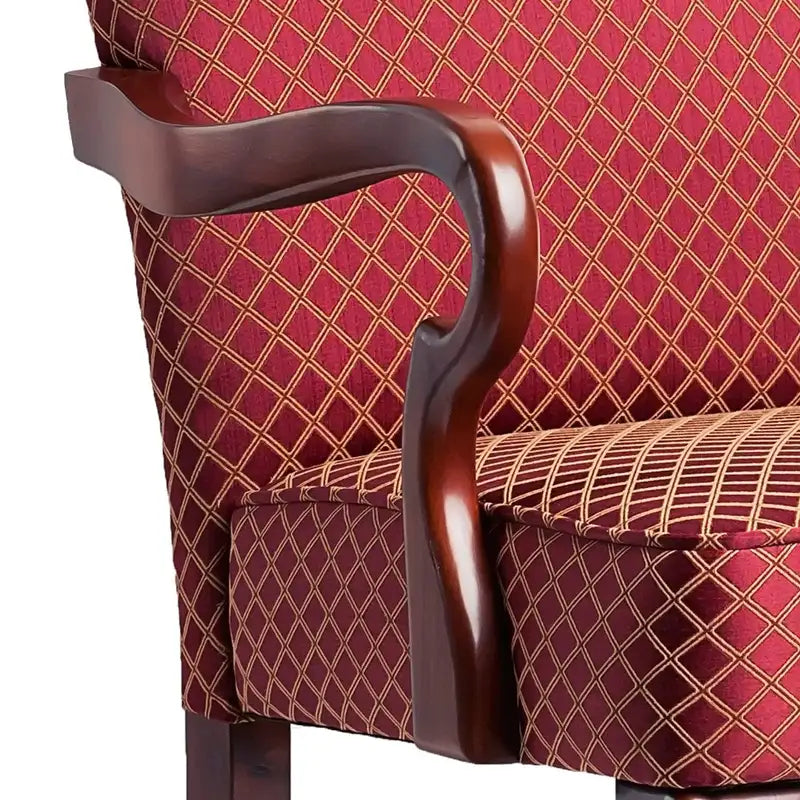 DeLaney Red Gooseneck Armchair: Comfortable & Stylish Accent Chair