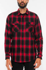 Full Plaid Checkered Flannel Long Sleeve - Minihomy