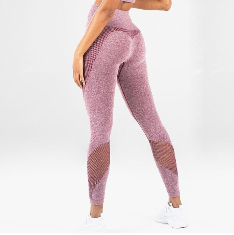 Mesh stitching hip yoga pants sports leggings