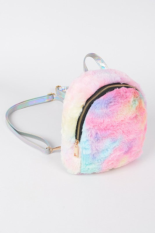 Tie Dye Rainbow Plushy Small Backpack