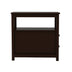 Brown End Table with 2 Drawers & Shelf - Narrow Nightstand for Small Spaces - Minihomy