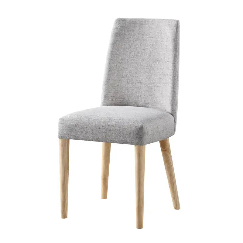 Gray Fabric Taylor Chair - Natural Wood Legs