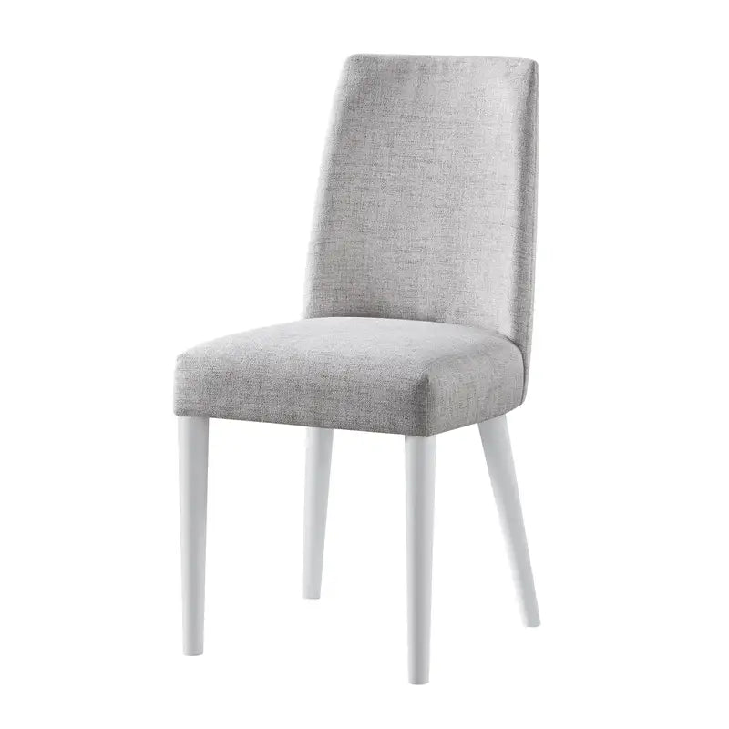 Gray Fabric Taylor Chair - White Legs