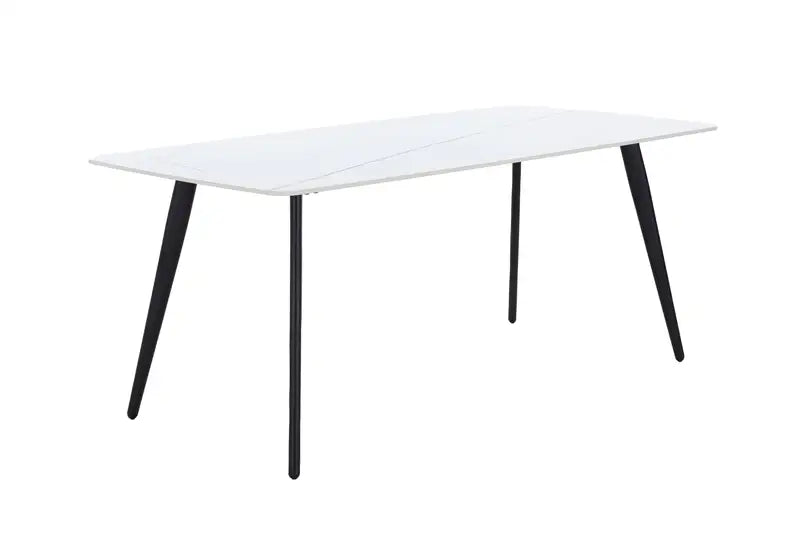 White Porcelain Dining Table - 63 Inch