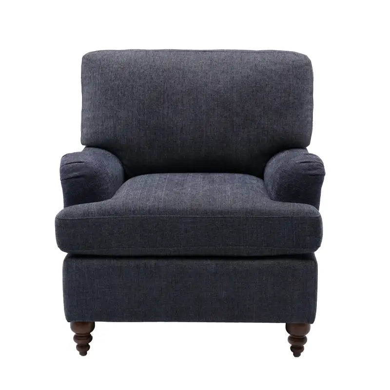 Navy Blue Candor Armchair - Modern Accent Chair