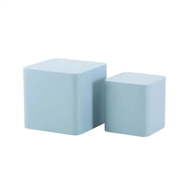 Blue MDF Nesting Side Tables (Set of 2)