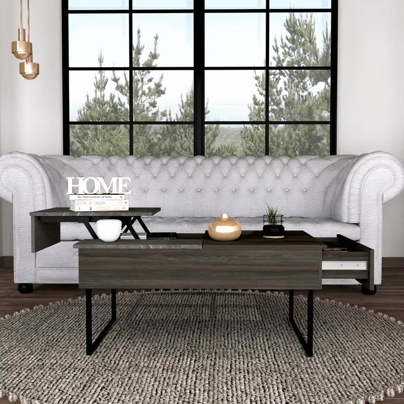 Lift Top Coffee Table - Rectangle, Carbon Espresso & Onyx