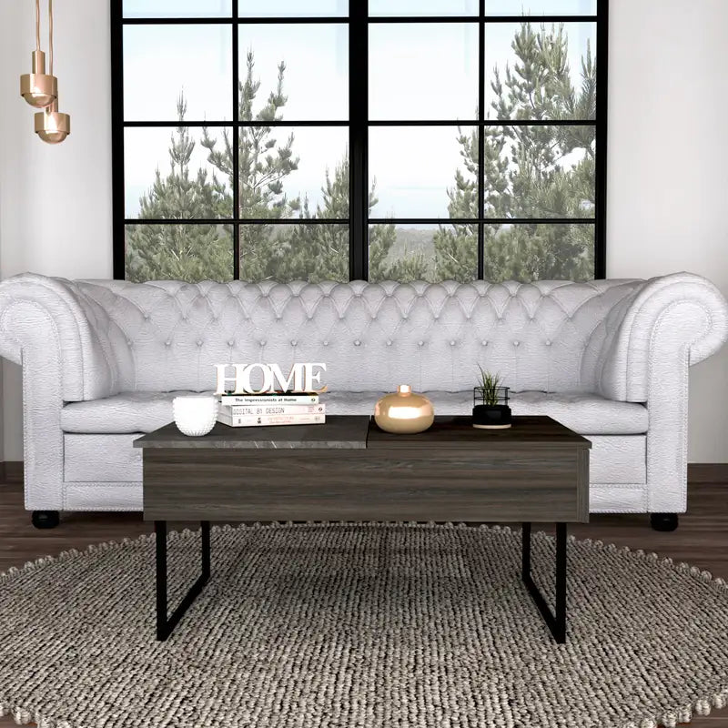 Lift Top Coffee Table - Rectangle, Carbon Espresso & Onyx