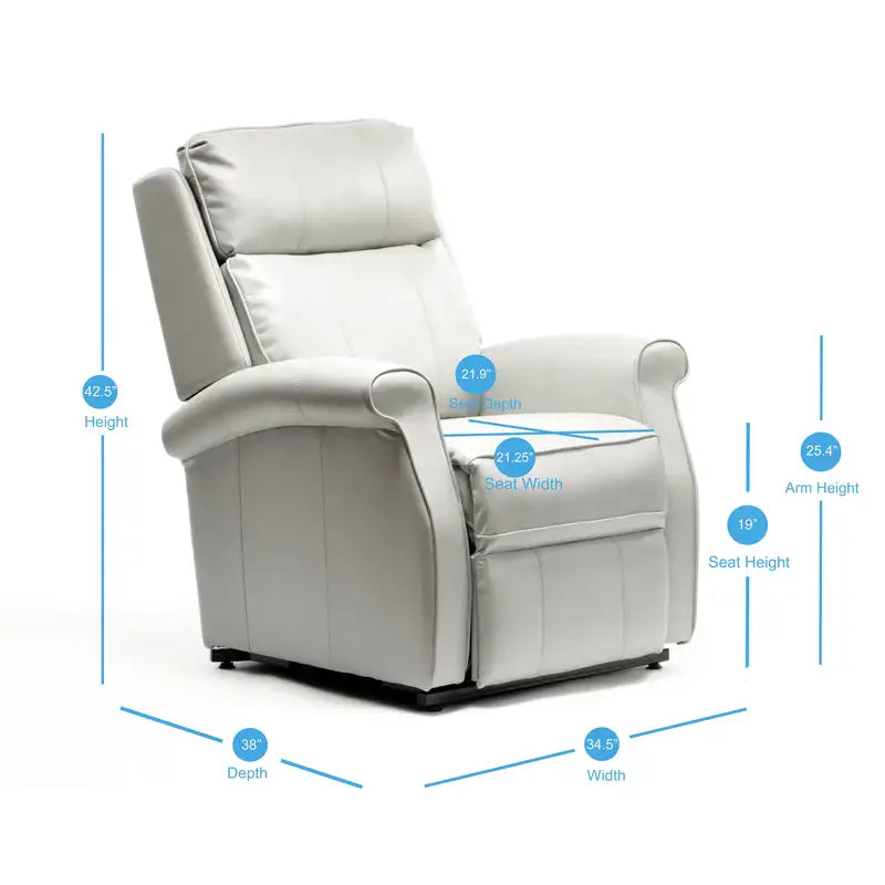 Landis Ivory Lift Chair: Traditional Recliner for Seniors