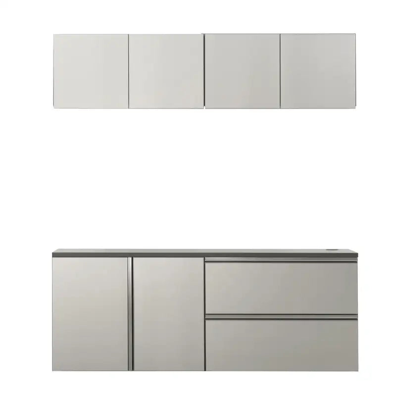 Nova 5-Piece Garage Cabinet Set - 64"W x 72"H x 20"D Metallic Grey