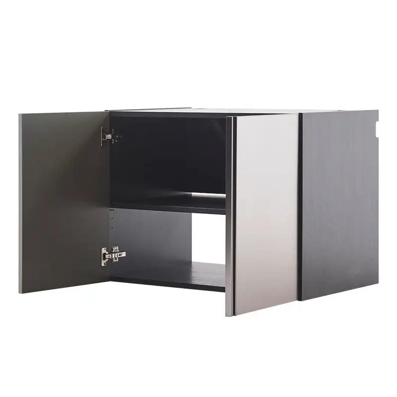 Nova Series Wood Garage Cabinet - Metallic Gray Wall Mount