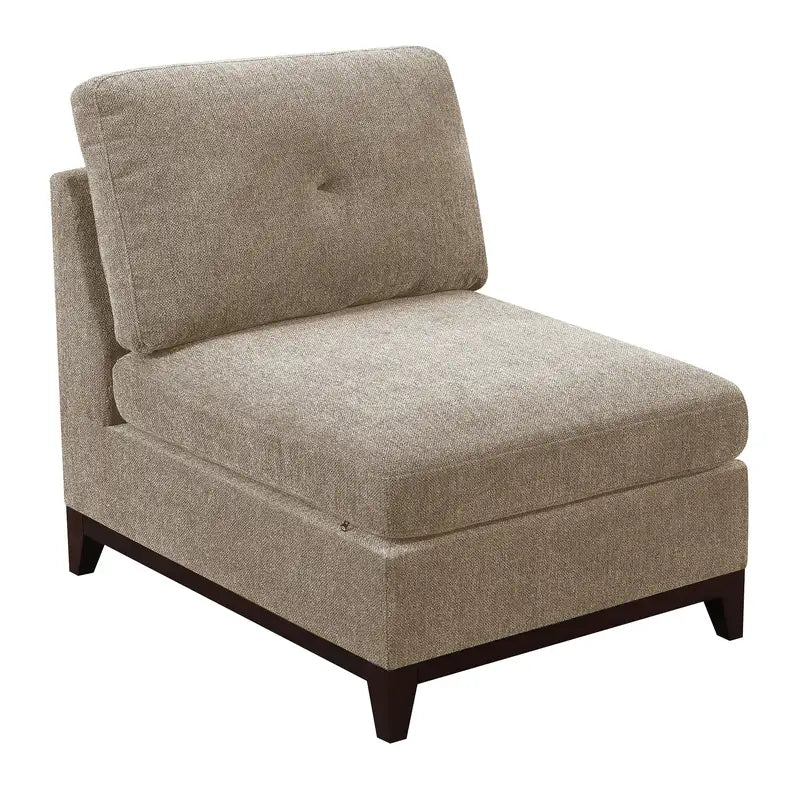 Camel Chenille Armless Chair - Modular Living Room Sofa