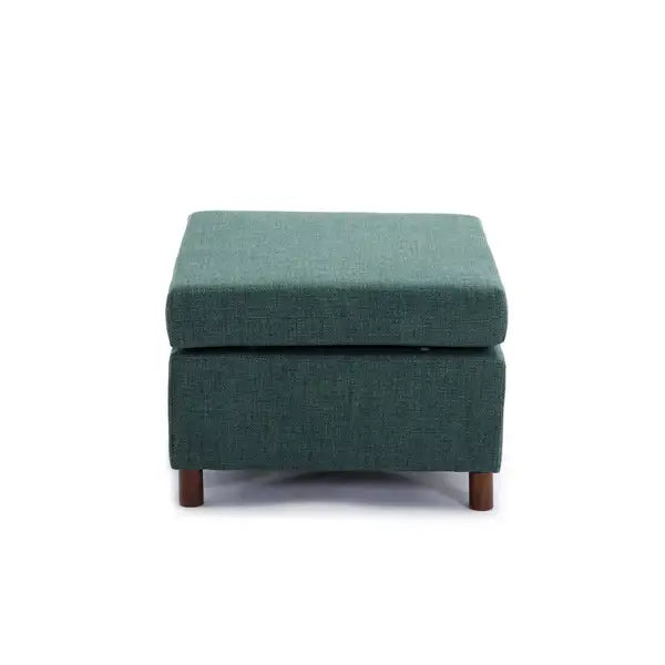 Green Movable Ottoman for Sectional Sofa - No Storage