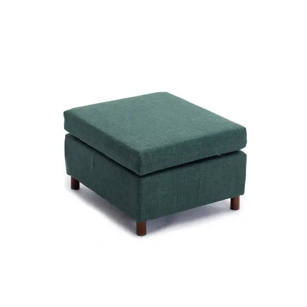 Green Movable Ottoman for Sectional Sofa - No Storage