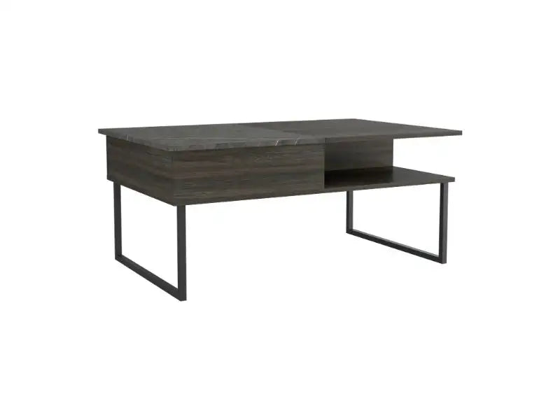 Lift Top Coffee Table with Shelf - Carbon Espresso/Onyx