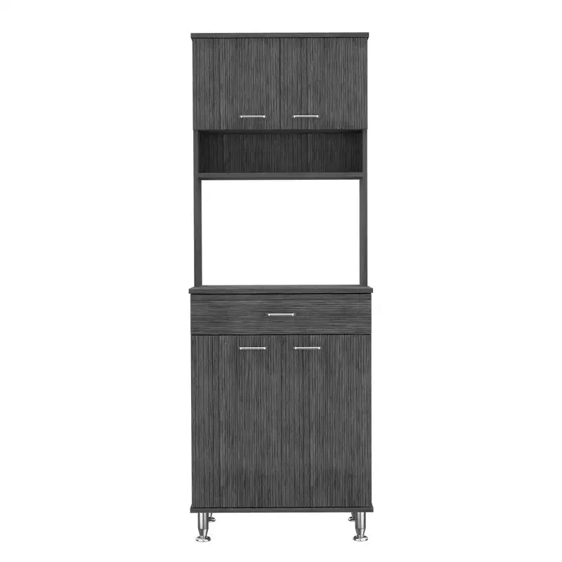 Pantry Piacenza Double Door Cabinet - Smokey Oak Finish