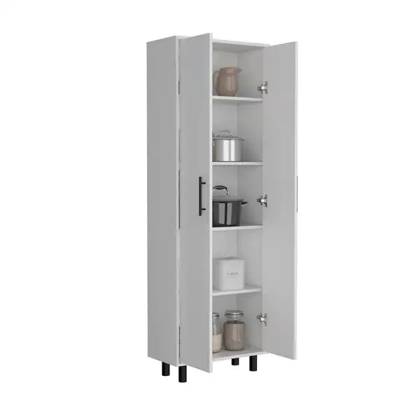 White 5-Shelf Multistorage Unit - Manacor Design