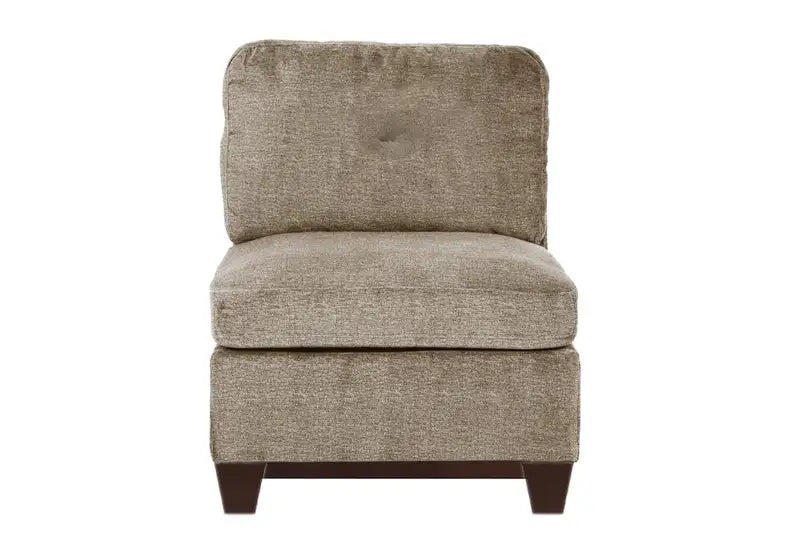 Camel Chenille Armless Chair - Modular Living Room Sofa