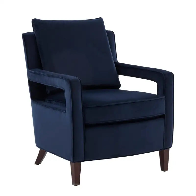 Navy Blue Velvet Accent Chair - Alina Armchair