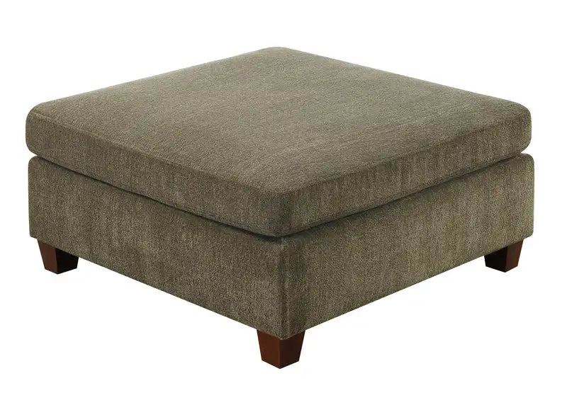 Tan Chenille Modular Corner Sofa Ottoman - Contemporary Living Room Furniture