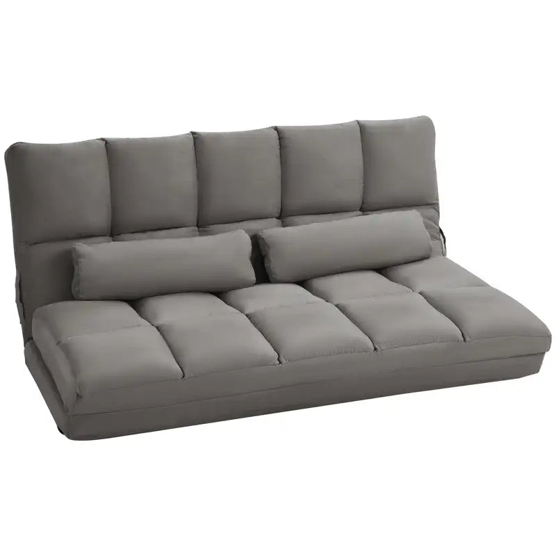 Convertible Sofa Bed with Pillows - Folding Couch Chair, Dark Gray