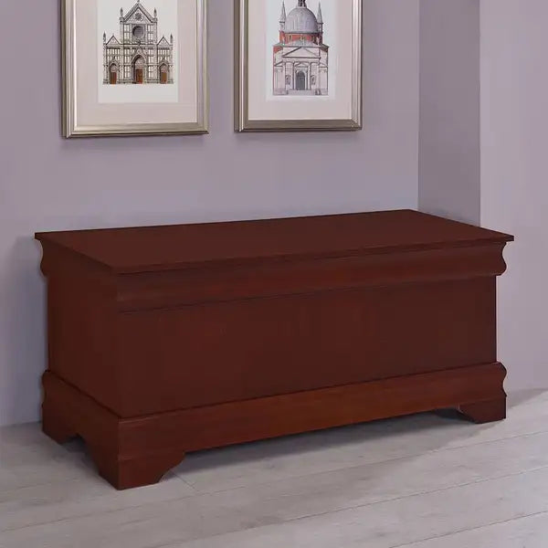 Cedar Chest - Warm Brown Wood Storage Trunk