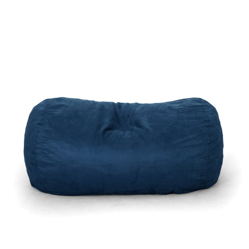 6.5ft Midnight Blue Suede Bean Bag Chair - Marlin