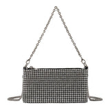 Luxury Rhinestone Clutch Purse Crossbody with Mini Shoulder Bag and Long Chain - Minihomy