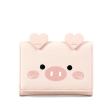 Short three-fold wallet women cartoon cute lady wallet