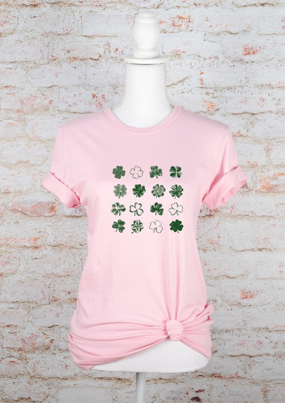 16 Shamrocks St. Patrick's Day Graphic Tee - Minihomy