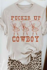 Pucker Up Cowboy Western Country Graphic Tee