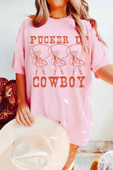 Pucker Up Cowboy Western Country Graphic Tee