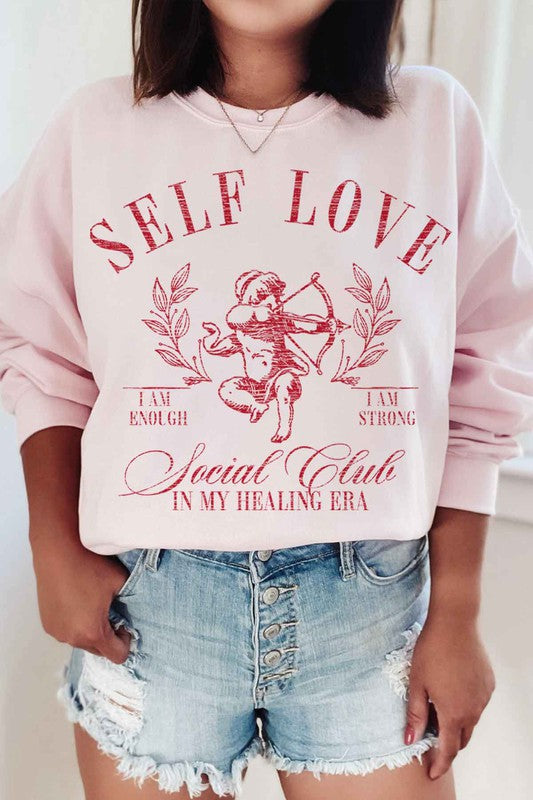 Self Love Valentines Graphic Sweatshirt