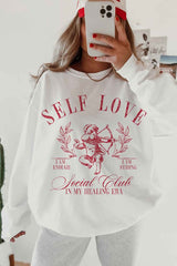 Self Love Valentines Oversized Sweatshirt