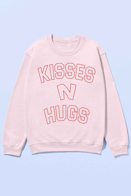 Kisses And Hugs Valentines Oversized Sweatshirt