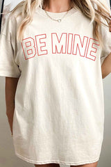 Be Mine Valentines Oversized Graphic Tee - Minihomy