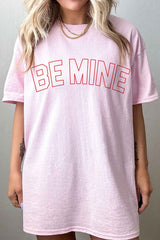 Be Mine Valentines Oversized Graphic Tee - Minihomy