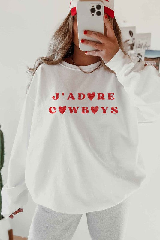 Jadore Cowboys Oversized Sweatshirt