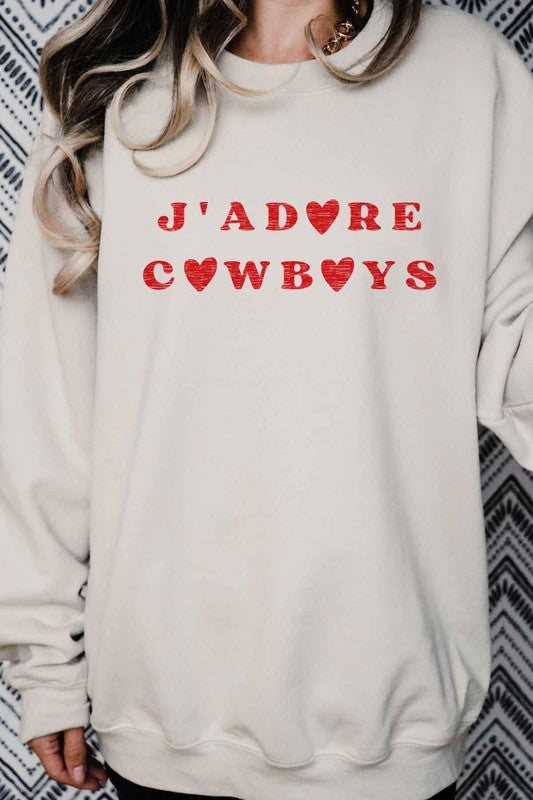 Jadore Cowboys Oversized Sweatshirt