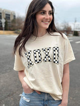 Neutral Checkered XOXO Tee - Minihomy