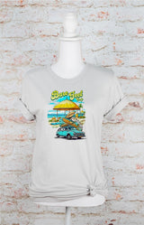 Bare Feet Only Beach Scene Graphic Tee - Minihomy