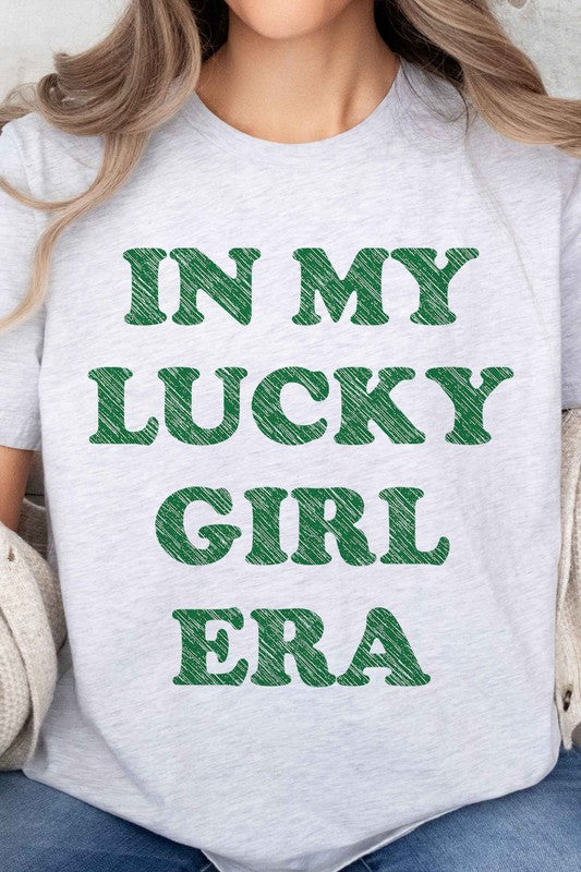 In My Lucky Girl Era Patrick Oversized Graphic Tee - Minihomy